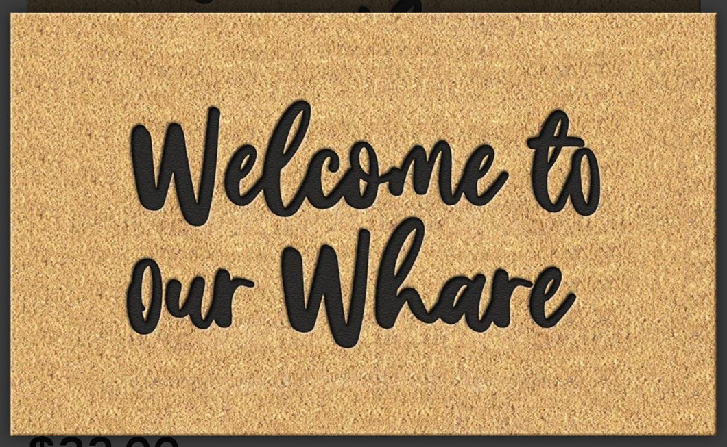 Door Mat Welcome to our Whare Moana Rd