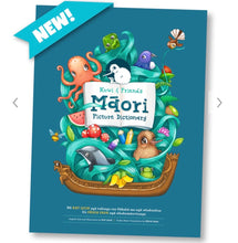 Load image into Gallery viewer, Māori Dictionary Kuwi &amp; Friends Māori Picture Dictionary (Large/ Hard Cover)
