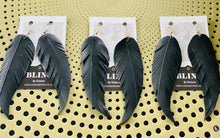 Load image into Gallery viewer, Feather Earrings (Rubber tyre inner)
